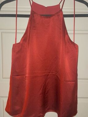 NWT Banana Republic Red Silk Halter Camisole